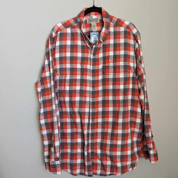 Led Zeppelin Music Band Custom Orange Plaid Flannel Button Down Shirt Large Tall - Picture 3 of 7